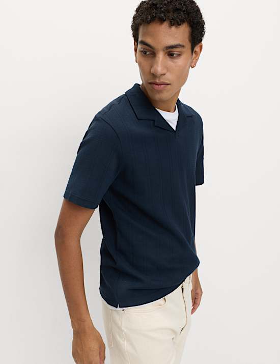 Zuiver katoenen poloshirt met platte kraag