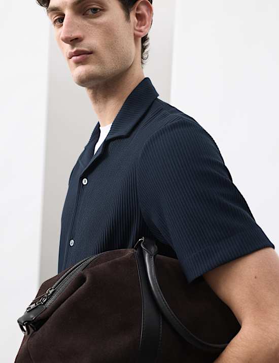 Regular Fit Textured Short Sleeve Shirt