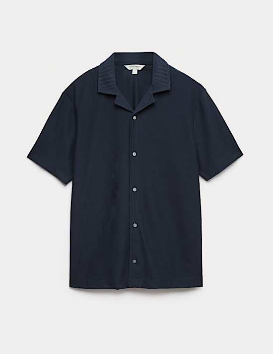 Regular Fit Textured Short Sleeve Shirt