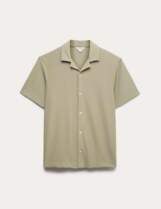 Regular Fit Textured Short Sleeve Shirt