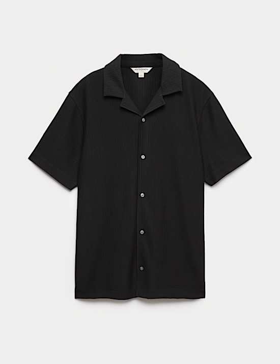 Regular Fit Textured Short Sleeve Shirt