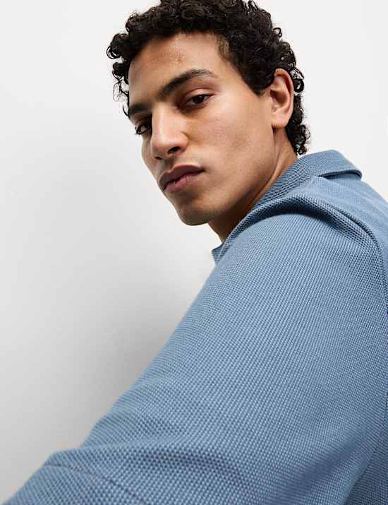 Cotton Blend Short Sleeve Overshirt