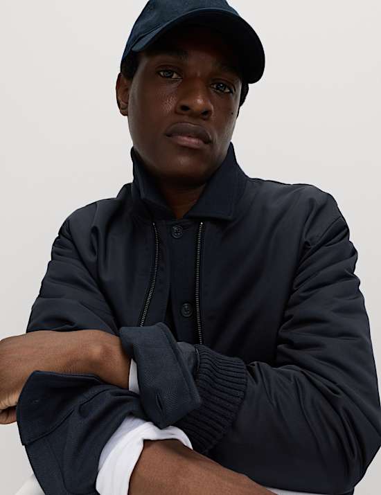 Cotton Rich Herringbone Overshirt