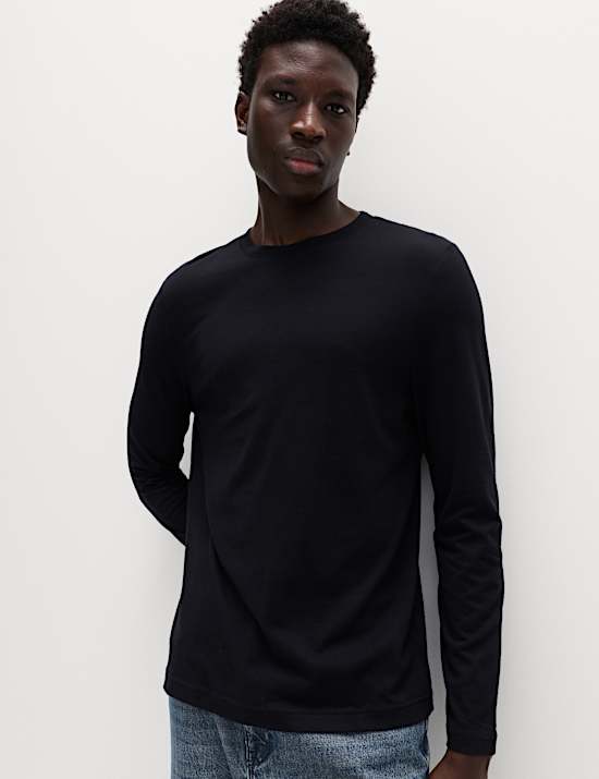 2 Pack Pure Cotton Long Sleeve T-Shirts