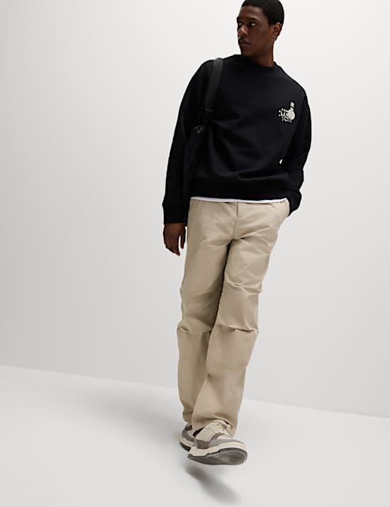 Oversized Cotton Rich Japanese Graphic Sweatshirt