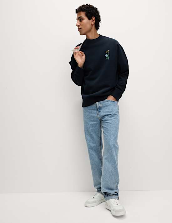 Pure Cotton Embroidered Sweatshirt