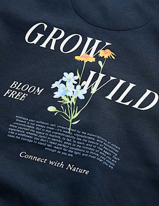 Pure Cotton Embroidered Sweatshirt