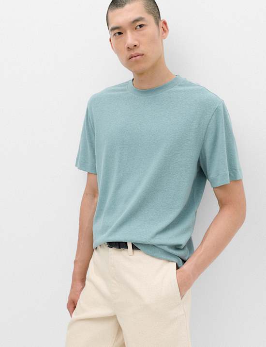 Relaxed Fit Linen T-Shirt