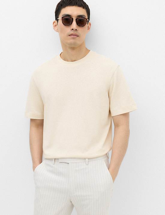 Relaxed Fit Linen T-Shirt