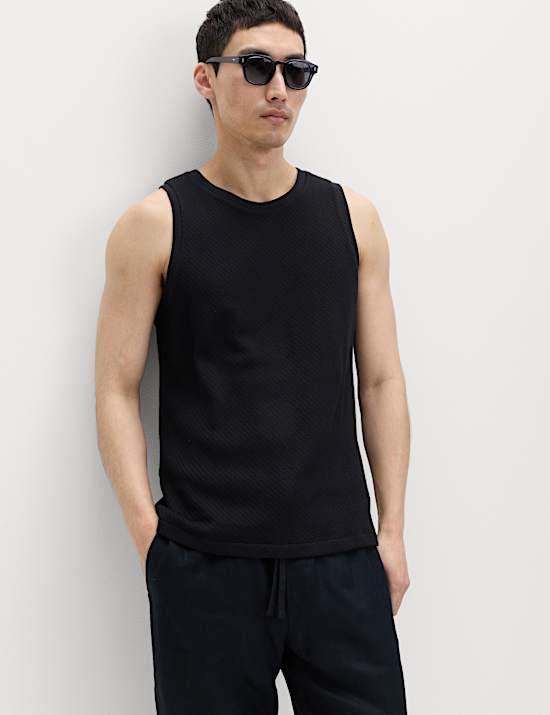 Cotton Rich Knitted Vest