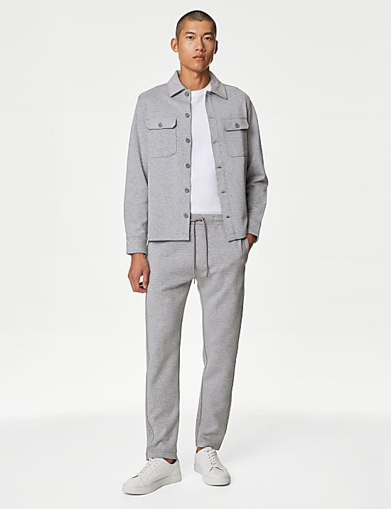 Jaket Kemeja Bertekstur Bahan Katun