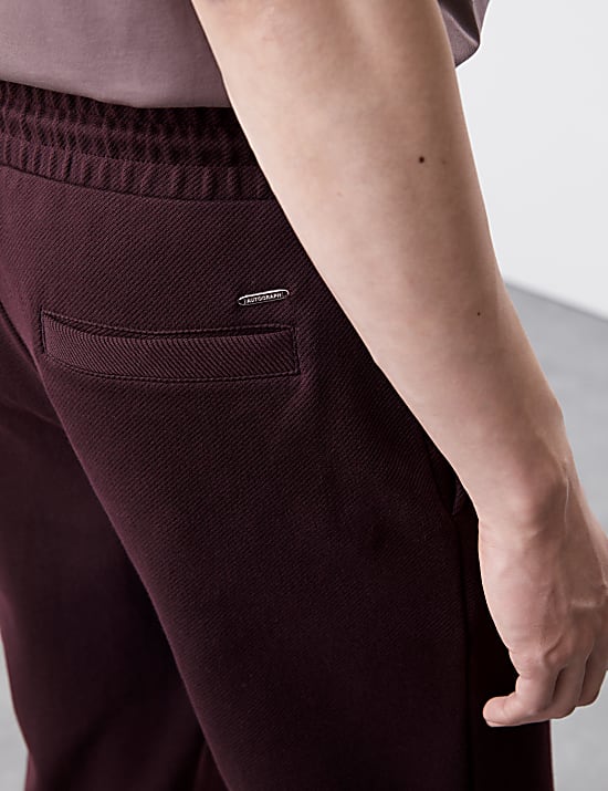 Cotton Rich Straight Leg Textured Joggers