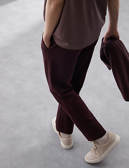 Cotton Rich Straight Leg Textured Joggers