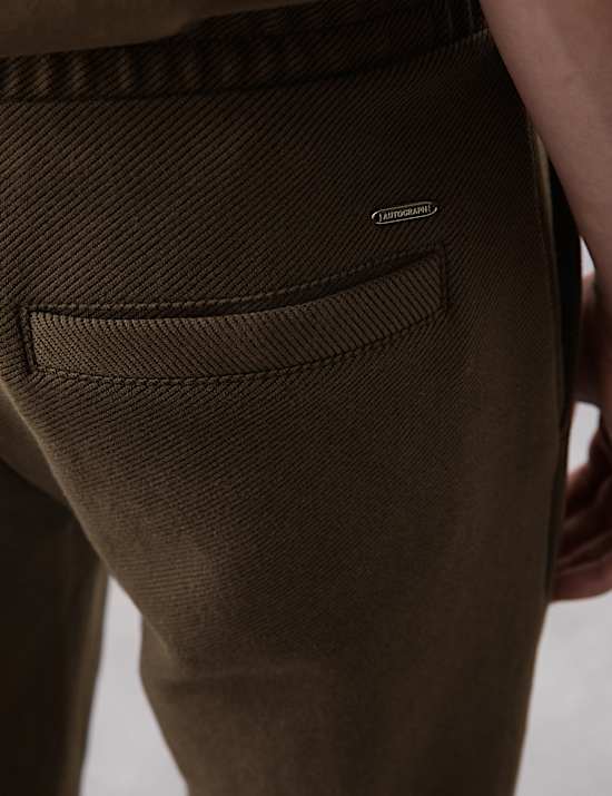 Cotton Rich Straight Leg Textured Joggers