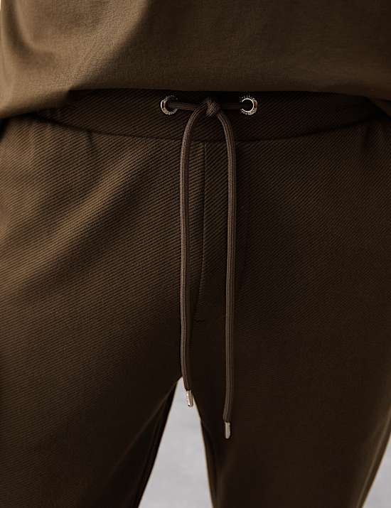 Cotton Rich Straight Leg Textured Joggers