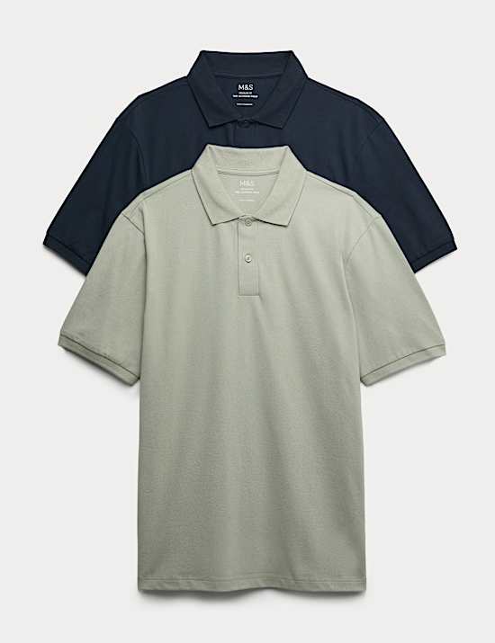 Ultimate 2 Pack Cotton Rich Polo Shirts