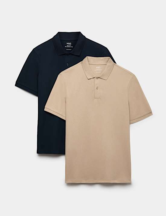 Ultimate 2 Pack Cotton Rich Polo Shirts