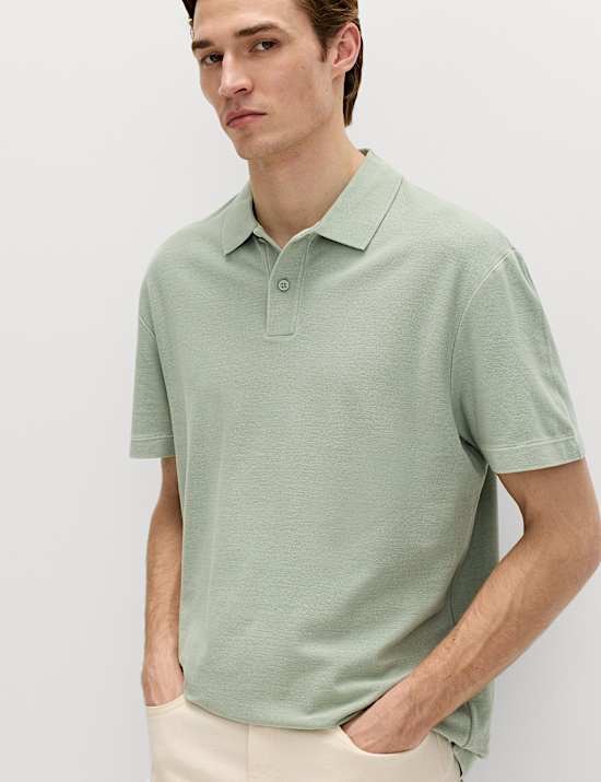 Pure Cotton Garment Dyed Polo Shirt