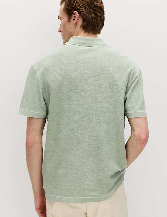 Pure Cotton Garment Dyed Polo Shirt