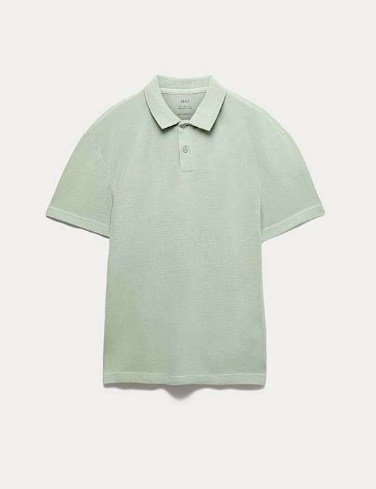 Pure Cotton Garment Dyed Polo Shirt