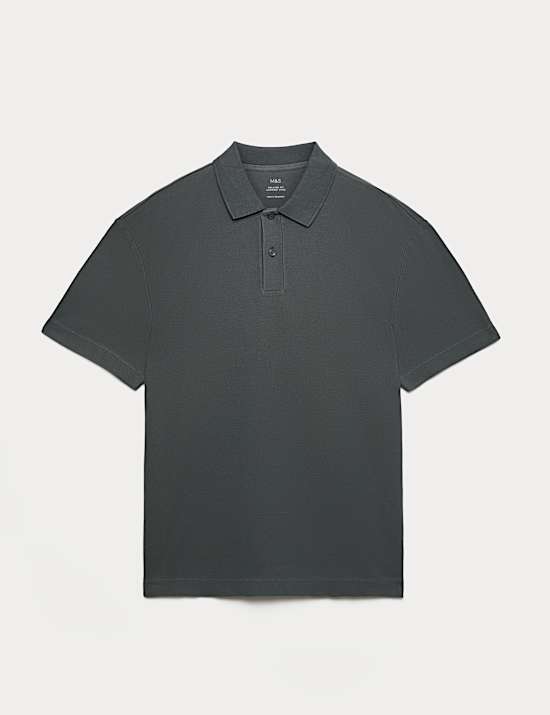 Poloshirt aus reiner Baumwolle mit St&uuml;ckf&auml;rbung