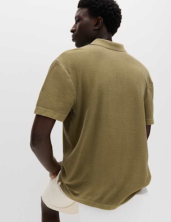 Pure Cotton Garment Dyed Polo Shirt