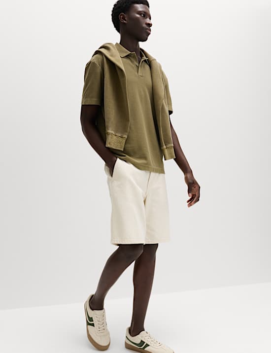 Pure Cotton Garment Dyed Polo Shirt