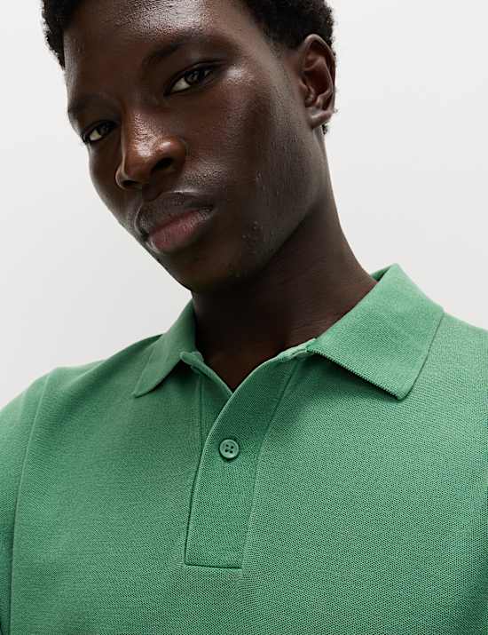 Pure Cotton Garment Dyed Polo Shirt