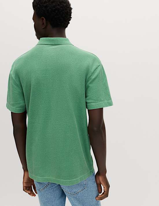 Pure Cotton Garment Dyed Polo Shirt