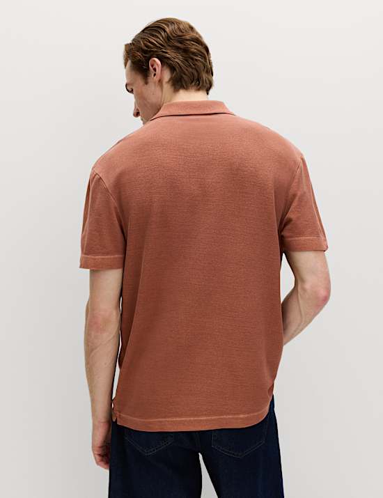 Pure Cotton Garment Dyed Polo Shirt