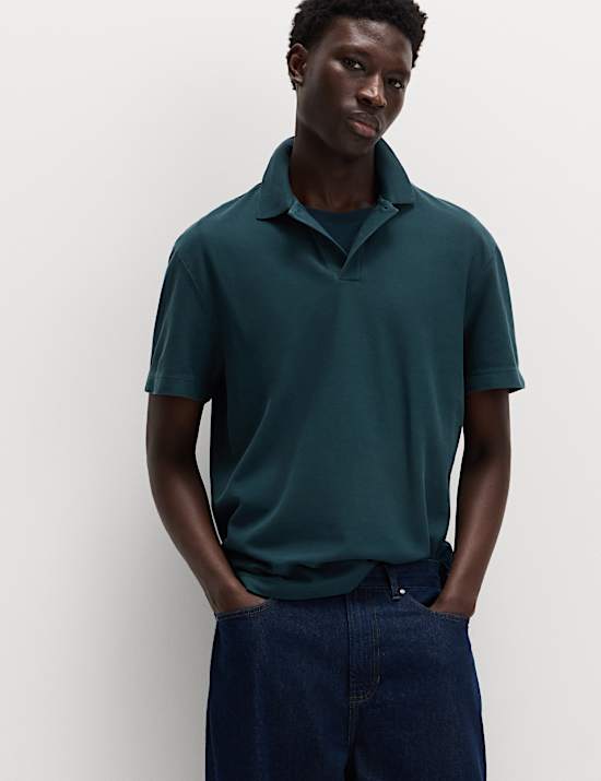 Pure Cotton Garment Dyed Polo Shirt