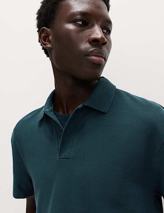 Pure Cotton Garment Dyed Polo Shirt