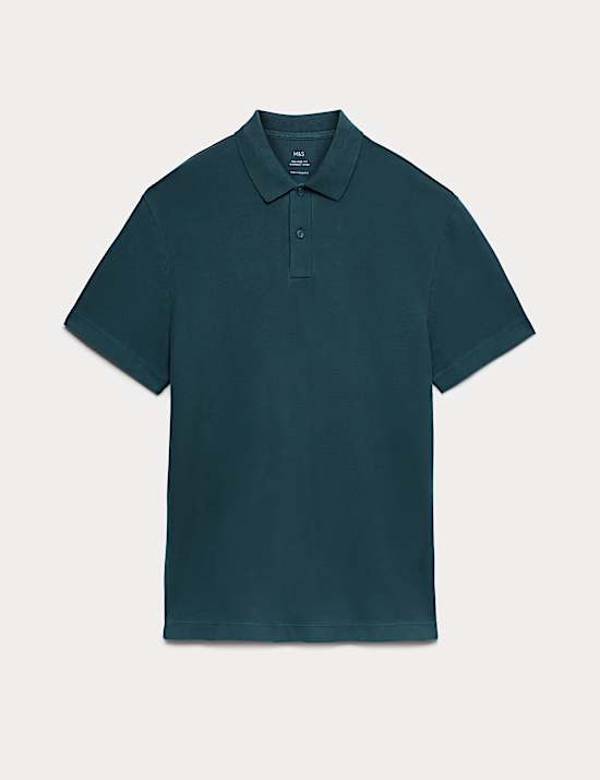 Pure Cotton Garment Dyed Polo Shirt