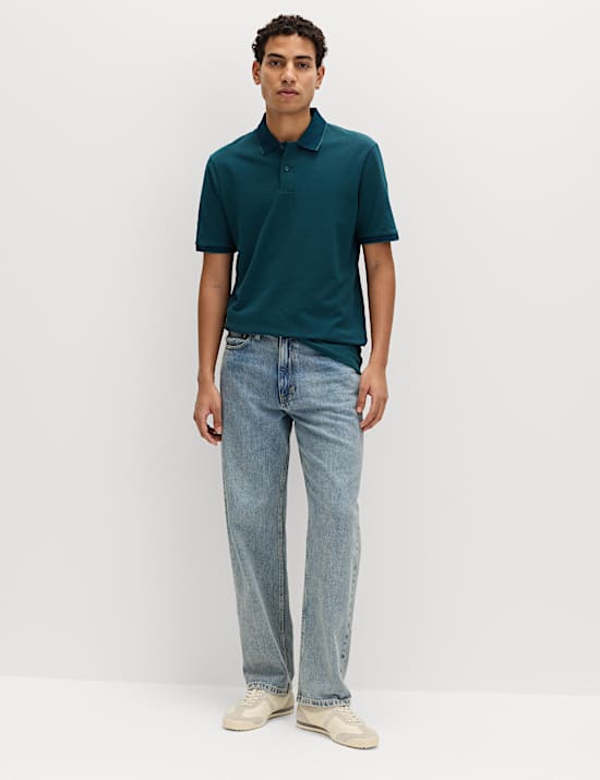 2 Pack Cotton Rich Tipped Polo Shirts