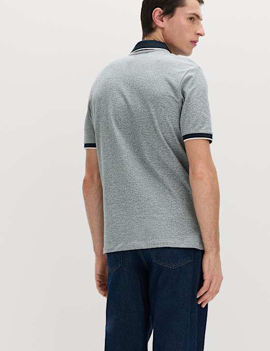 2 Pack Cotton Rich Tipped Polo Shirts