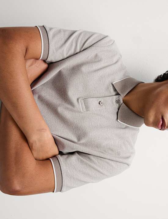 2pk Cotton Rich Tipped Polo Shirts