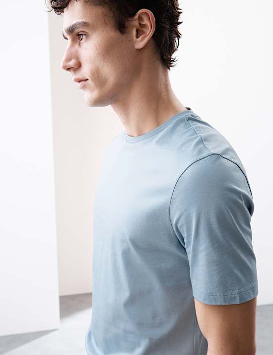 Kaus Oblong Kerah Bundar Performa Katun Supima&reg; Murni