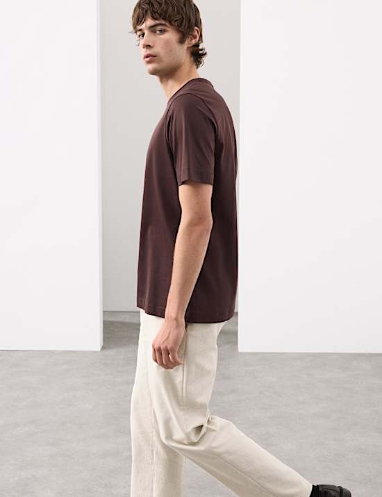 Performance-T-shirt met ronde hals van zuiver Supima®-katoen