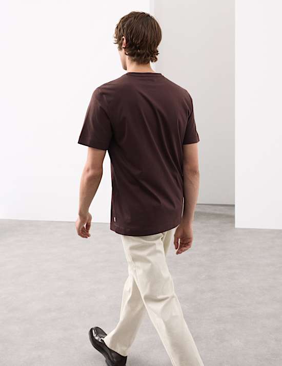 Performance-T-shirt met ronde hals van zuiver Supima®-katoen