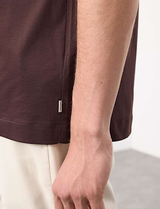 Performance-T-shirt met ronde hals van zuiver Supima®-katoen