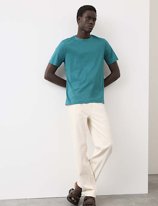 T-shirt Performance &mu;&epsilon; &kappa;&lambda;&epsilon;&iota;&sigma;&tau;ή &sigma;&tau;&rho;&omicron;&gamma;&gamma;&upsilon;&lambda;ή &lambda;&alpha;&iota;&mu;ό&kappa;&omicron;&psi;&eta; &alpha;&pi;ό 100% &beta;&alpha;&mu;&beta;ά&kappa;&iota; Supima&reg;