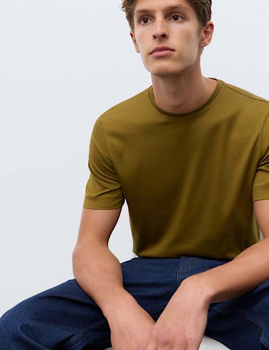 Pure Supima&reg; Cotton Performance Crew Neck T-shirt