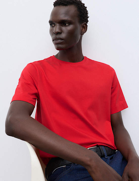 Pure Supima&reg; Cotton Performance Crew Neck T-shirt