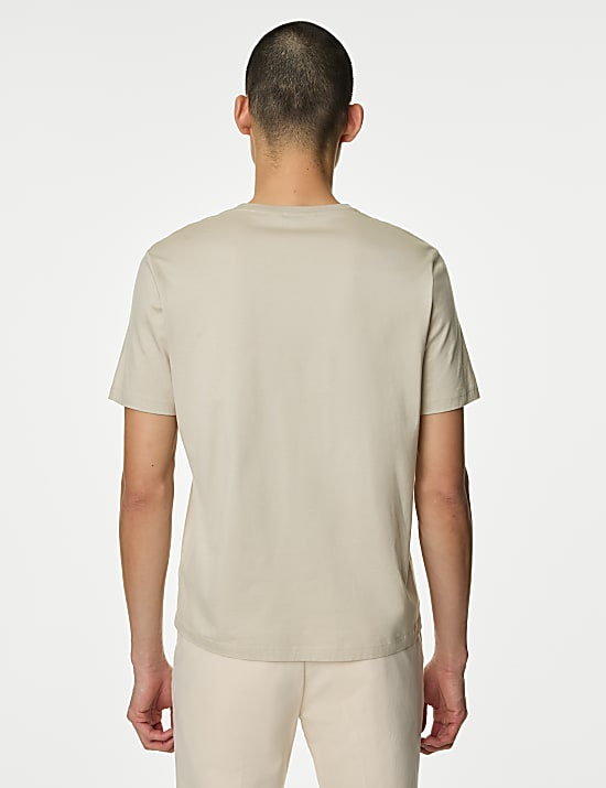 Sportliches rundhals-T-Shirt aus reiner Supima&reg;-Baumwolle