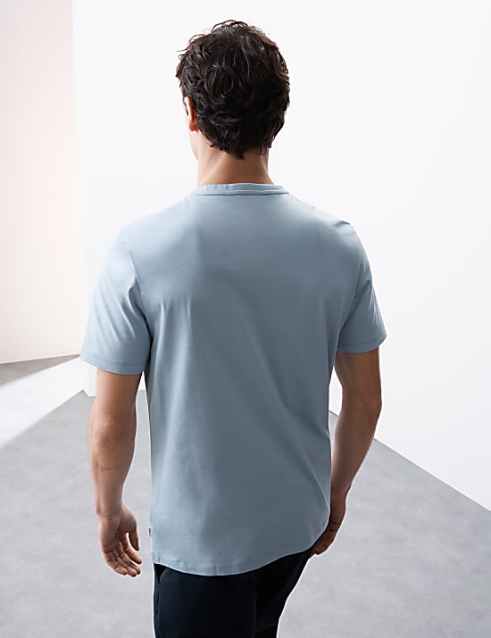 חולצת טי עם צווארון וי מכותנת סופימה טהורה