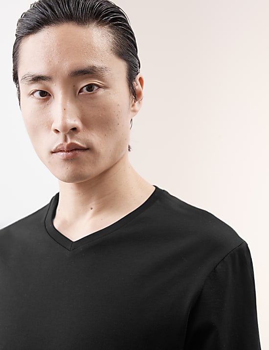 Pure Supima® Cotton V-Neck T-Shirt