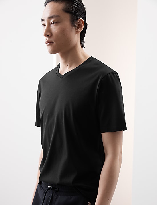 Pure Supima® Cotton V-Neck T-Shirt