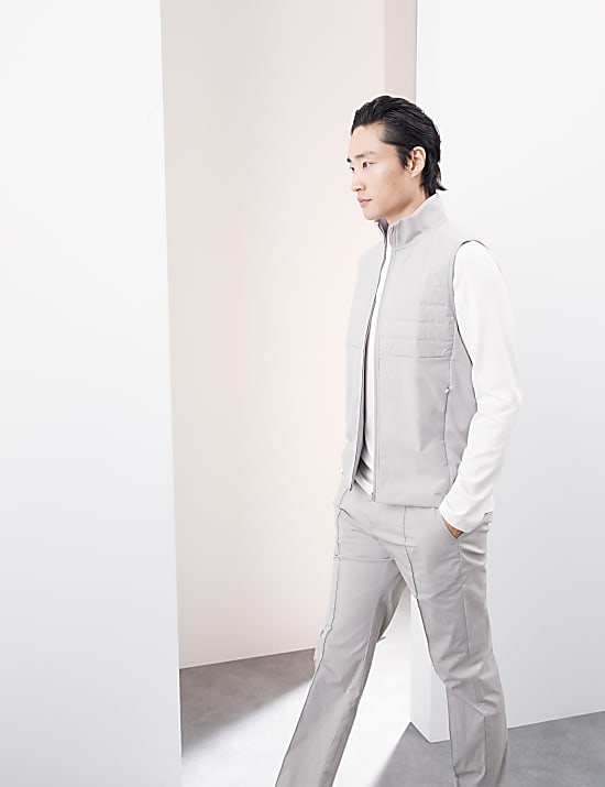 Funnel Neck Quilted Gilet