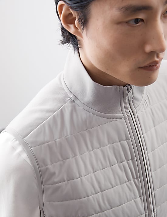 Funnel Neck Quilted Gilet