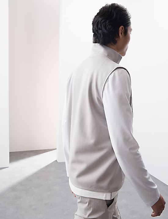 Funnel Neck Quilted Gilet